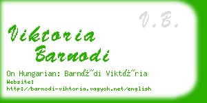 viktoria barnodi business card